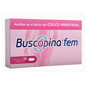 Buscapina Fem (hioscina/ibuprofeno) tableta, caja 10 tabletas. sanofi